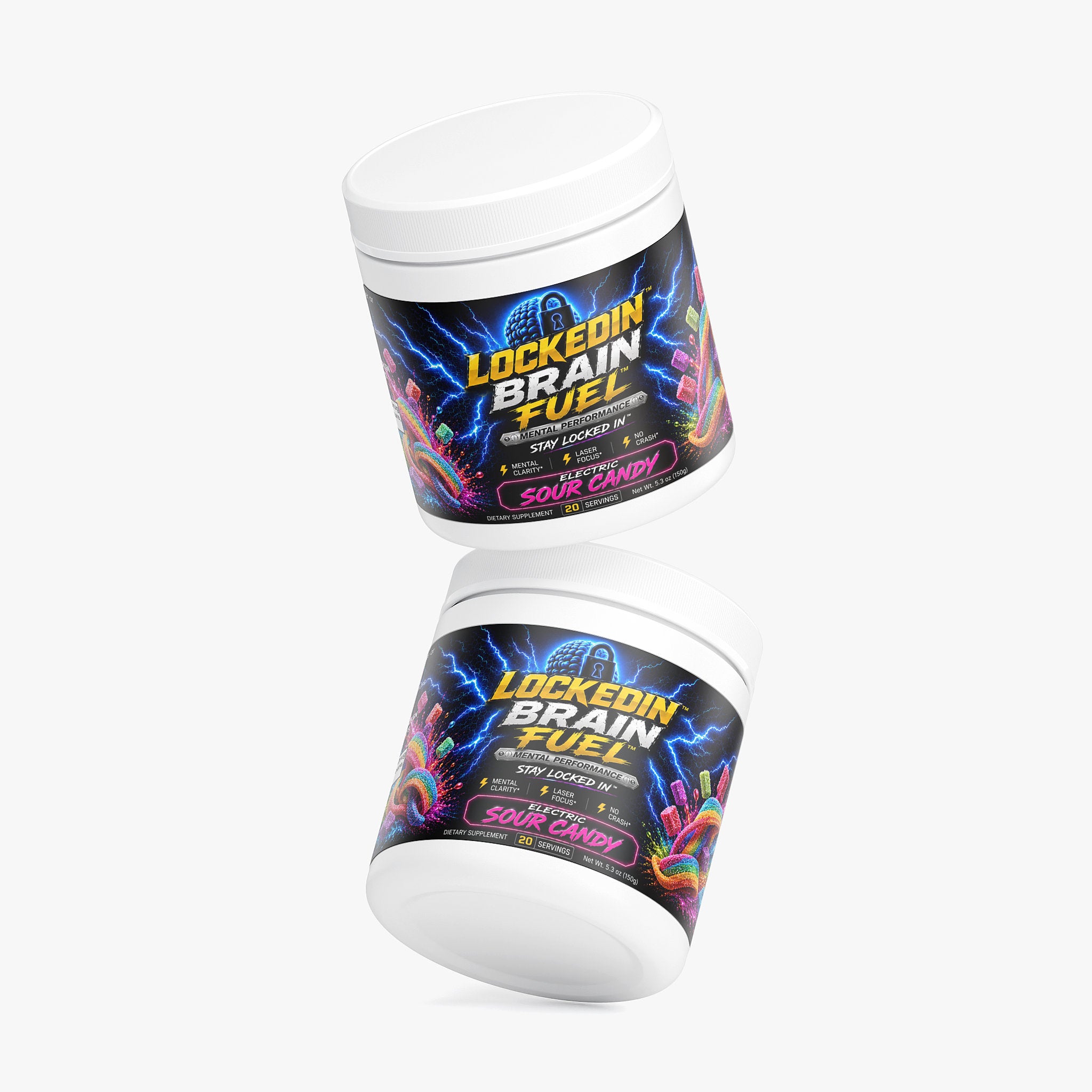 Locked In Brain Fuel Electric Sour Candy